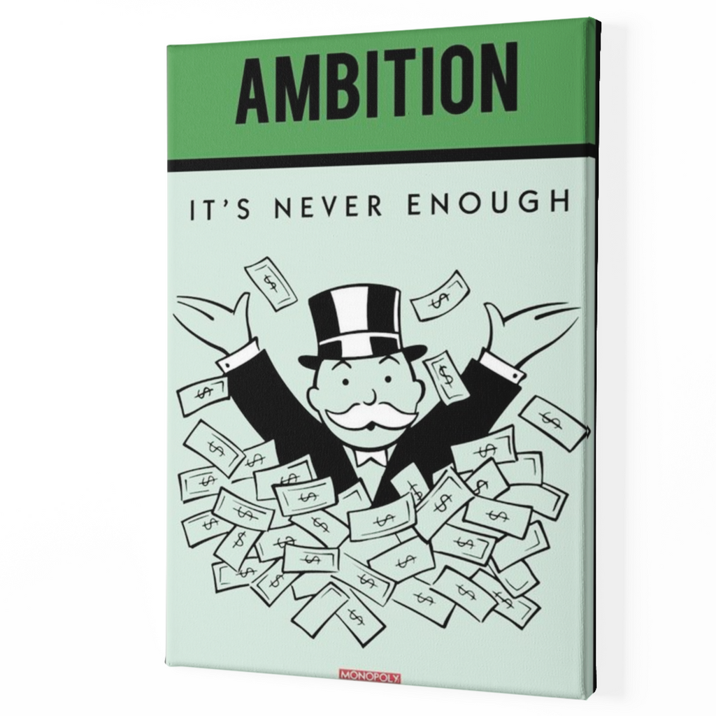 CUADRO FRASES MONOPOLY AMBITION - Mock MX